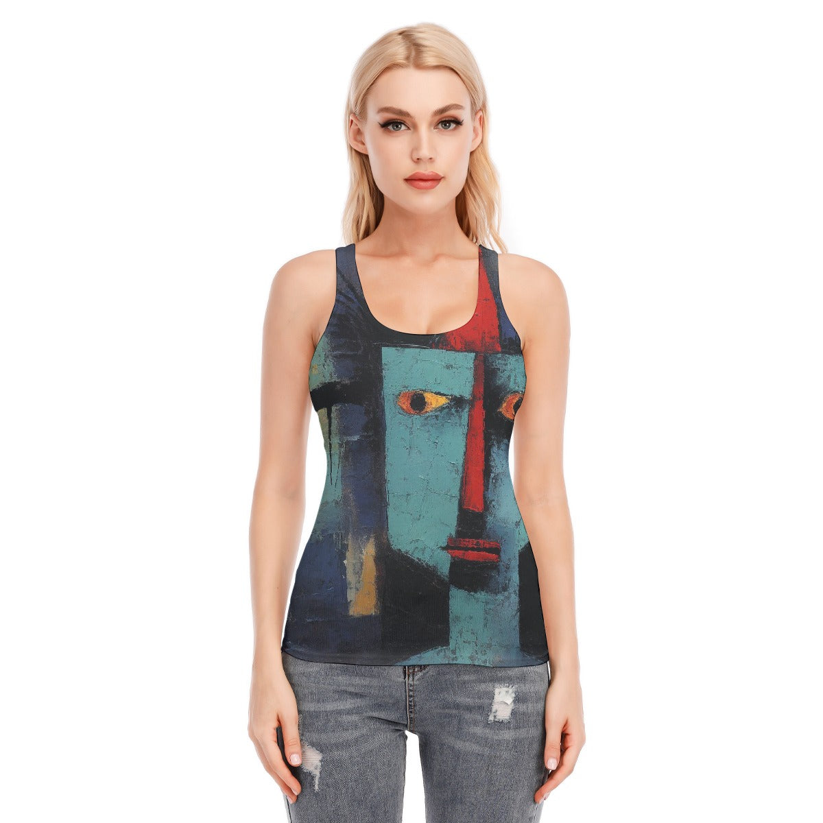 All-Over Print Women's Racer Vest | 190GSM Cotton