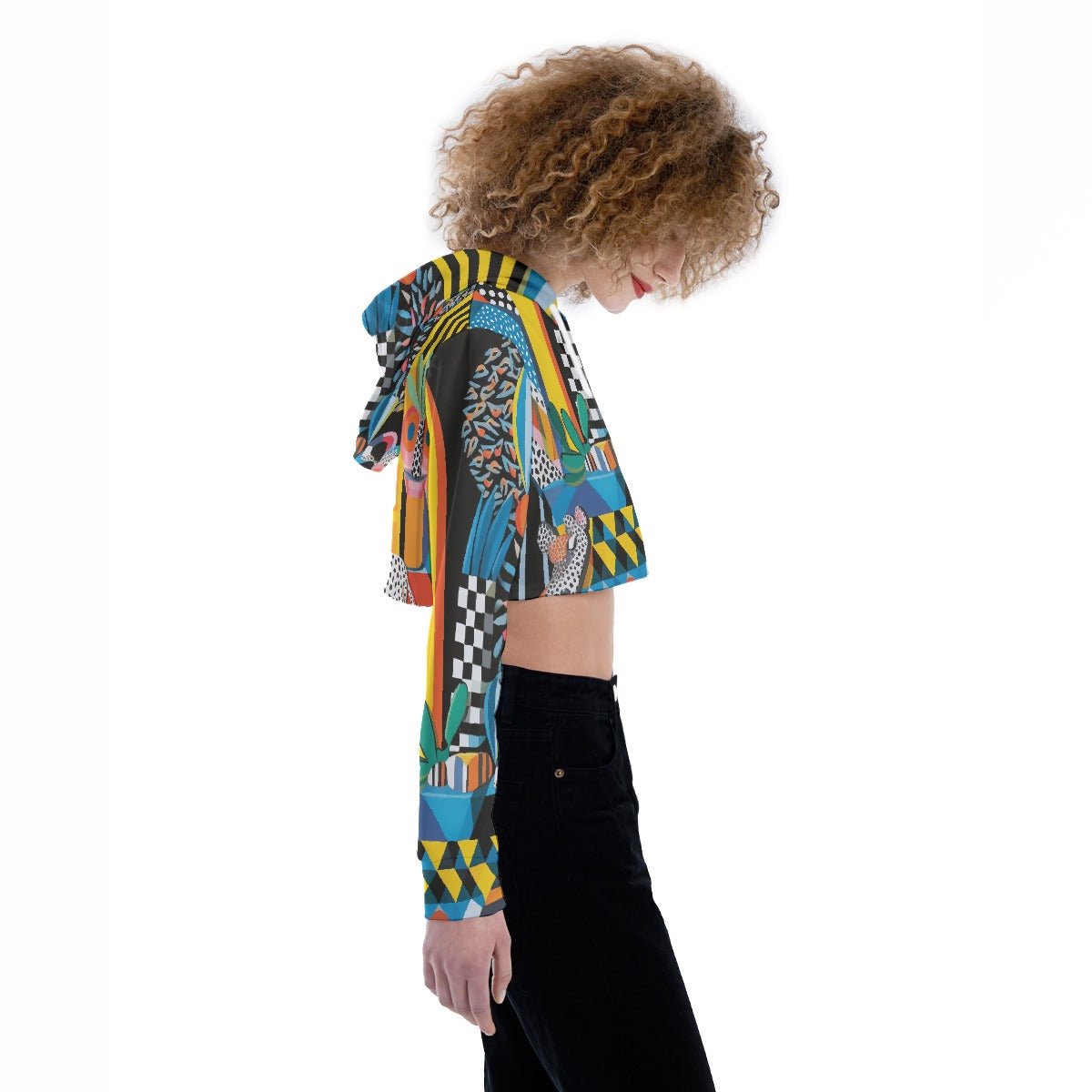 All-Over Print Women's Crop Top Hoodie