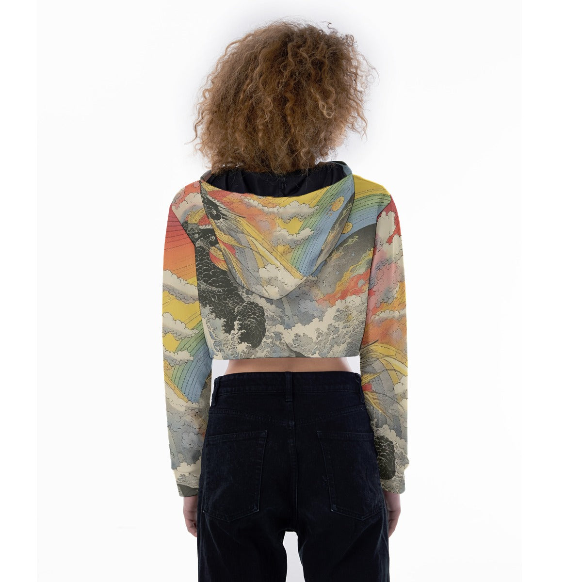 All-Over Print Women's Crop Top Hoodie