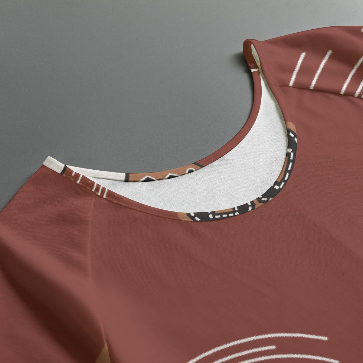 All-Over Print Women's Round Neck T-shirt With Raglan Sleeve