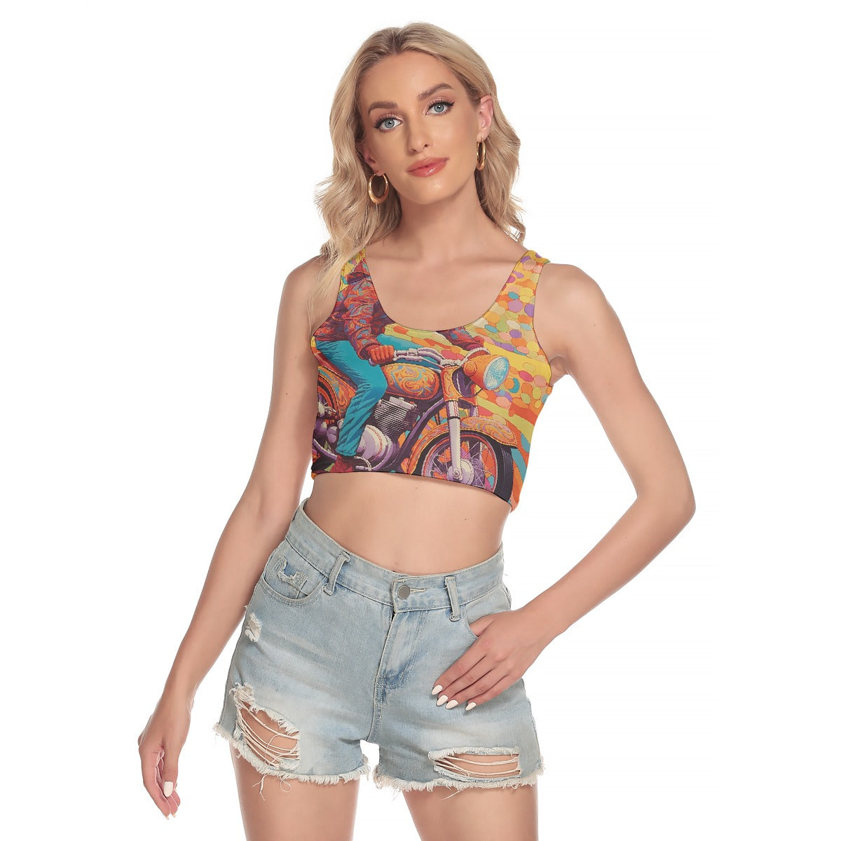 All-Over Print Women's Sport Crop Tank Top
