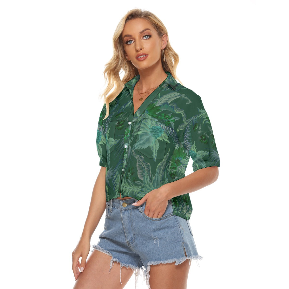 All-Over Print Women's V-neck Shirts