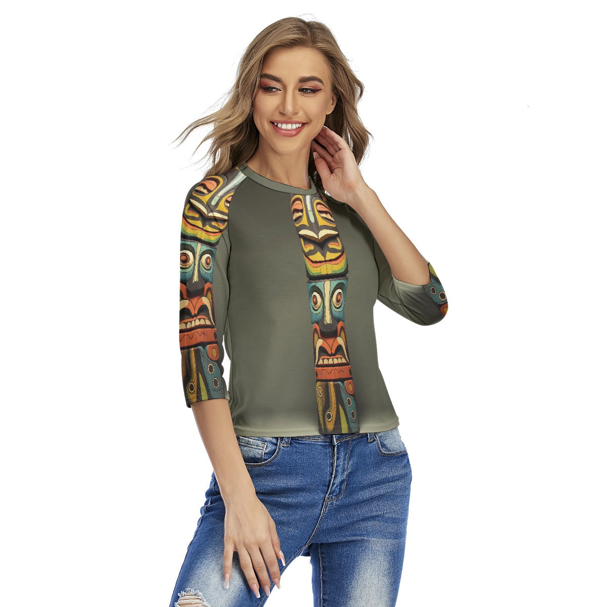All-Over Print Women's Raglan Sleeves T-shirts