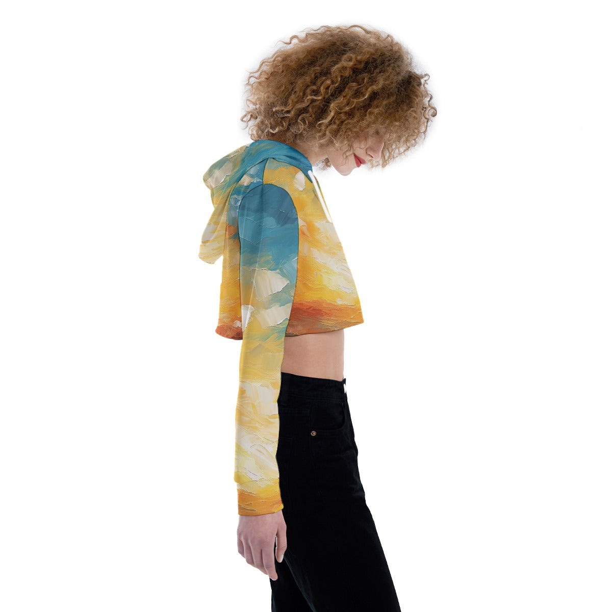 All-Over Print Women's Crop Top Hoodie