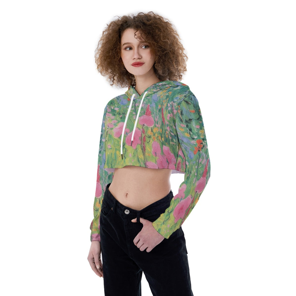 All-Over Print Women's Crop Top Hoodie