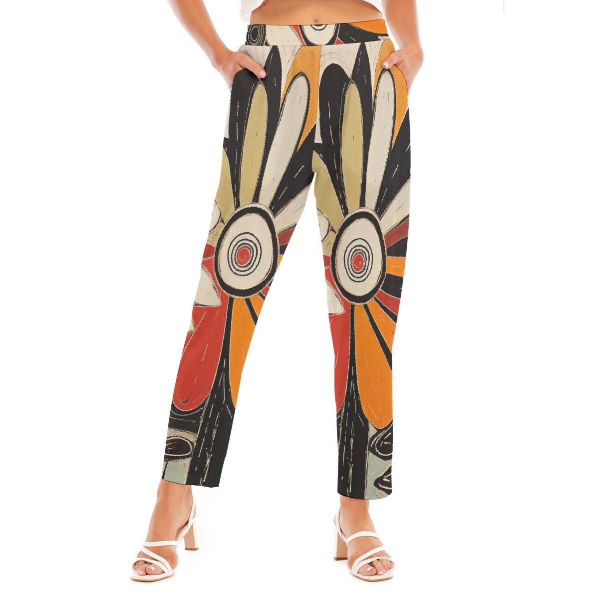 All-Over Print Women's Loose Straight-leg Pants