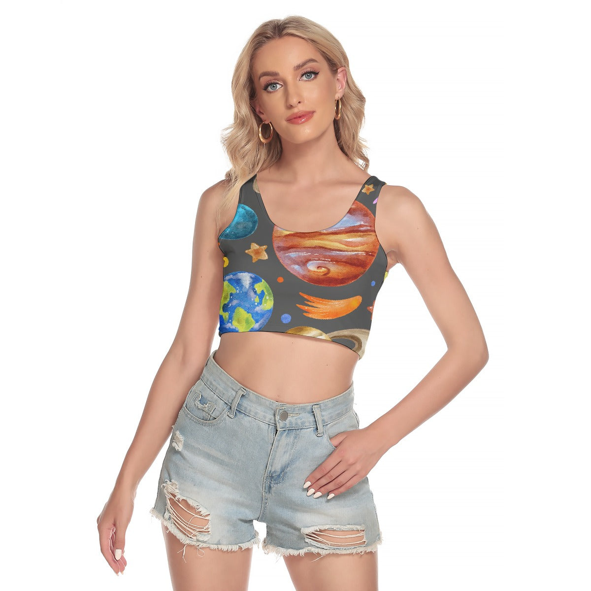 All-Over Print Women's Sport Crop Tank Top