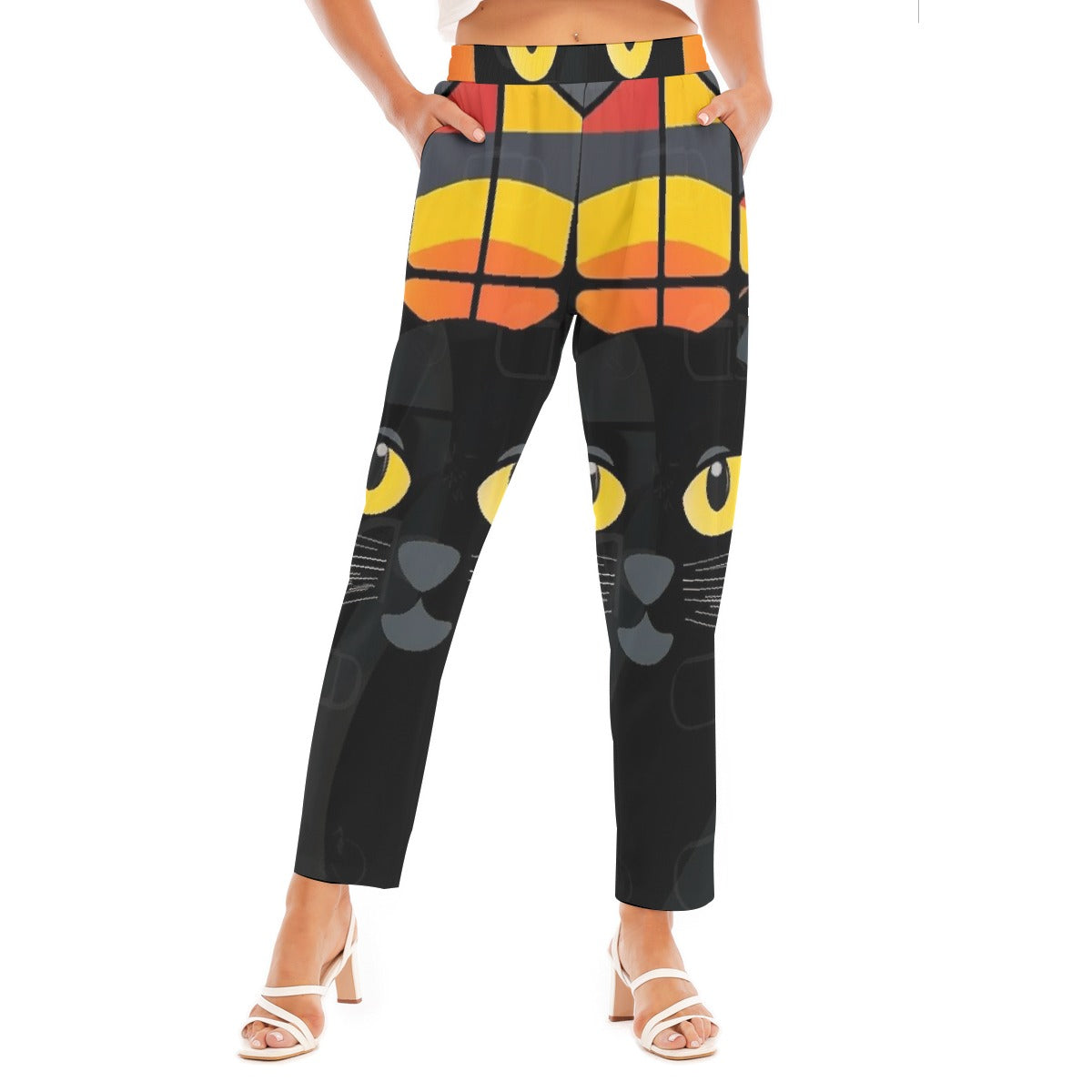 All-Over Print Women's Loose Straight-leg Pants