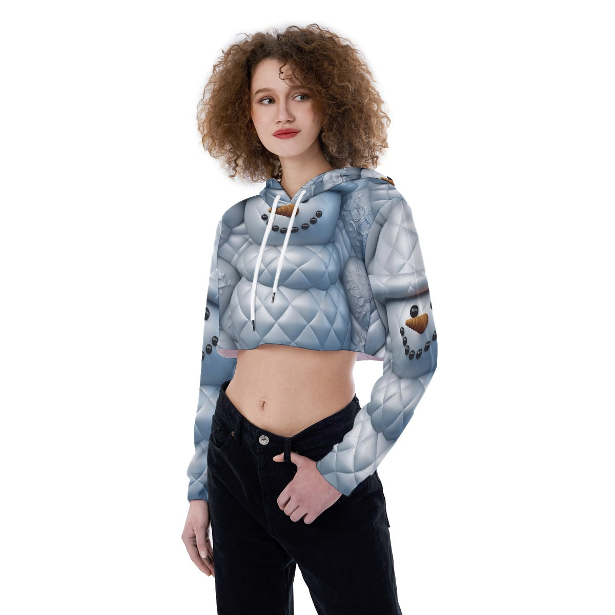 All-Over Print Women's Crop Top Hoodie