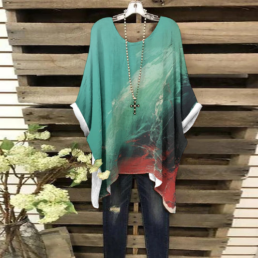 All-Over Print Women's Bat Sleeve Shirt