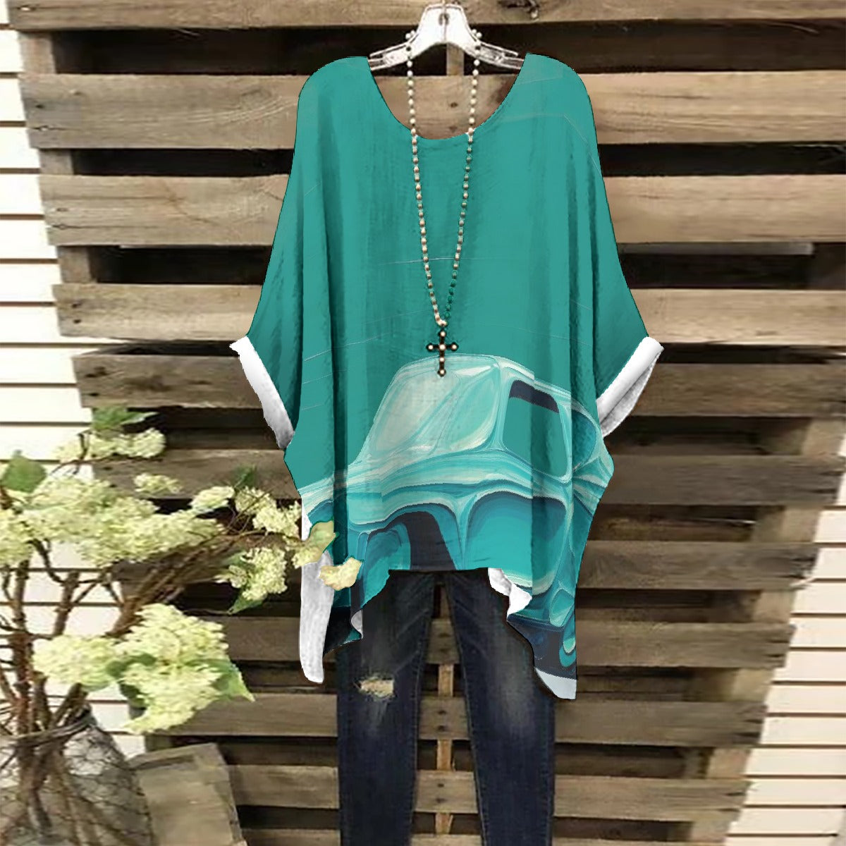 All-Over Print Women's Bat Sleeve Shirt