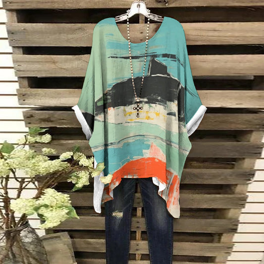 All-Over Print Women's Bat Sleeve Shirt