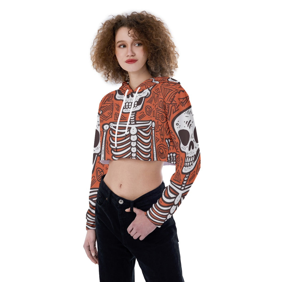 All-Over Print Women's Crop Top Hoodie