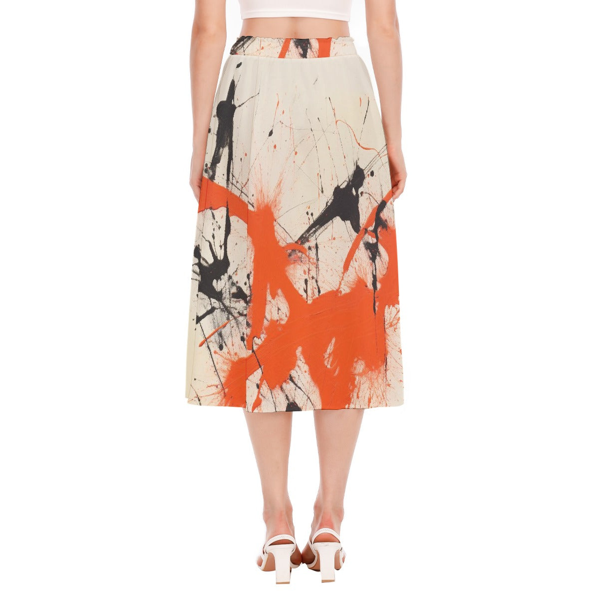 All-Over Print Women's Long Section Chiffon Skirt
