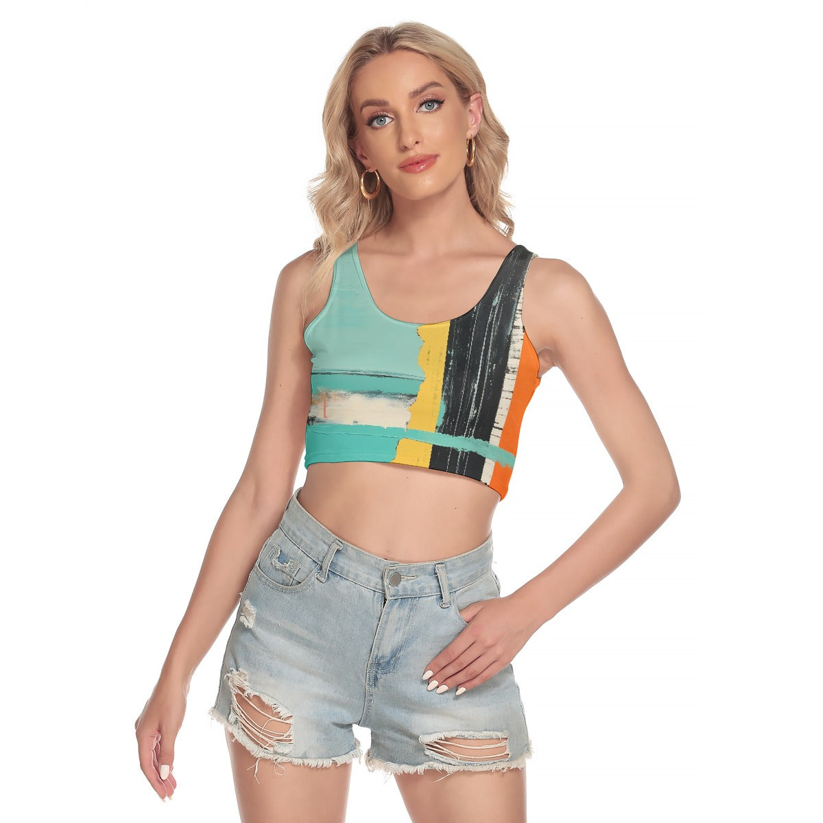 All-Over Print Women's Sport Crop Tank Top
