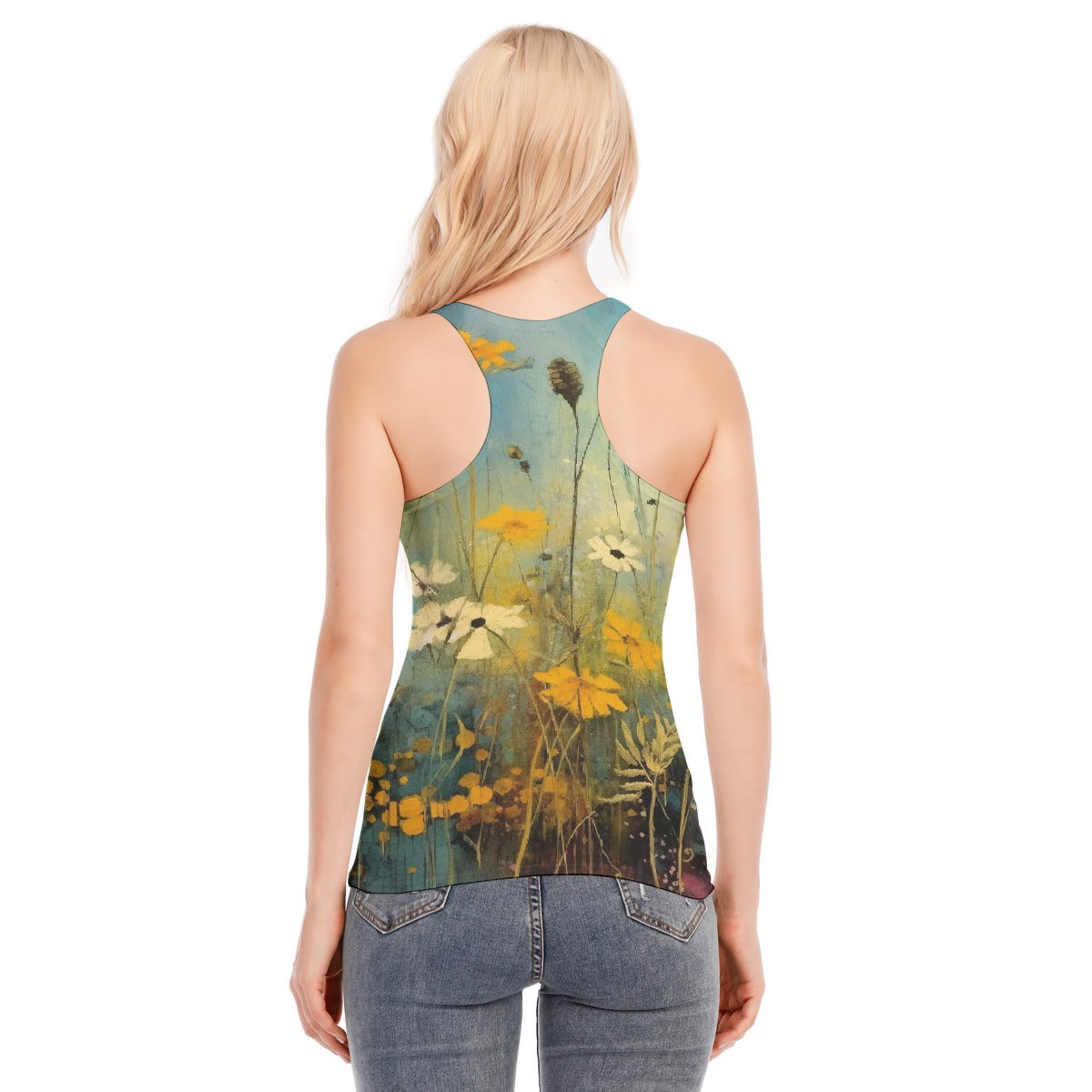 All-Over Print Women's Racer Vest | 190GSM Cotton