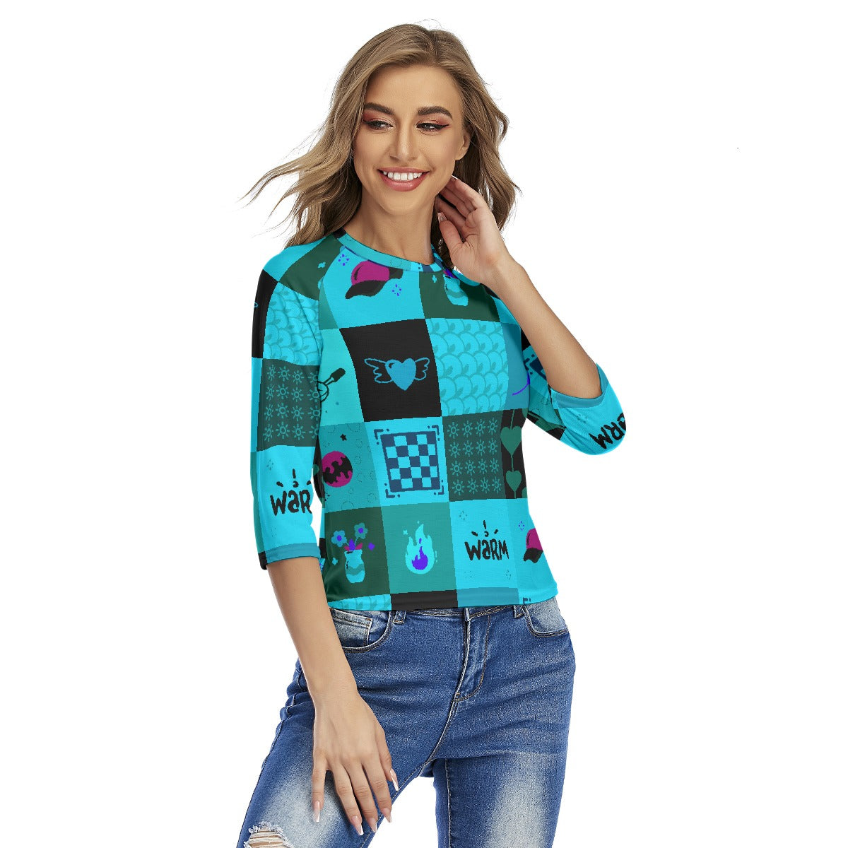 All-Over Print Women's Raglan Sleeves T-shirts