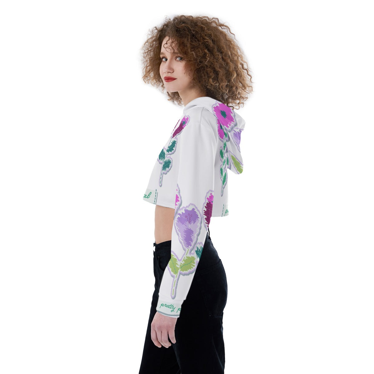 All-Over Print Women's Crop Top Hoodie