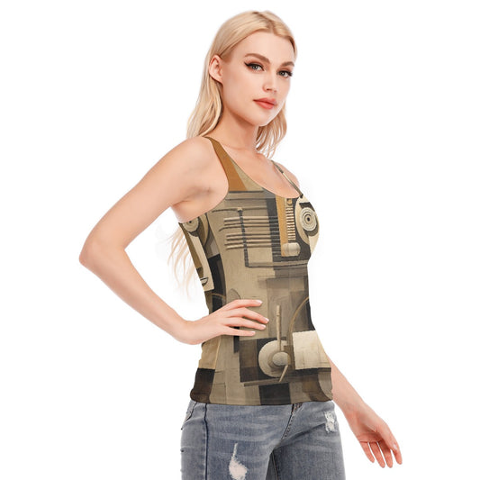 All-Over Print Women's Racer Vest | 190GSM Cotton