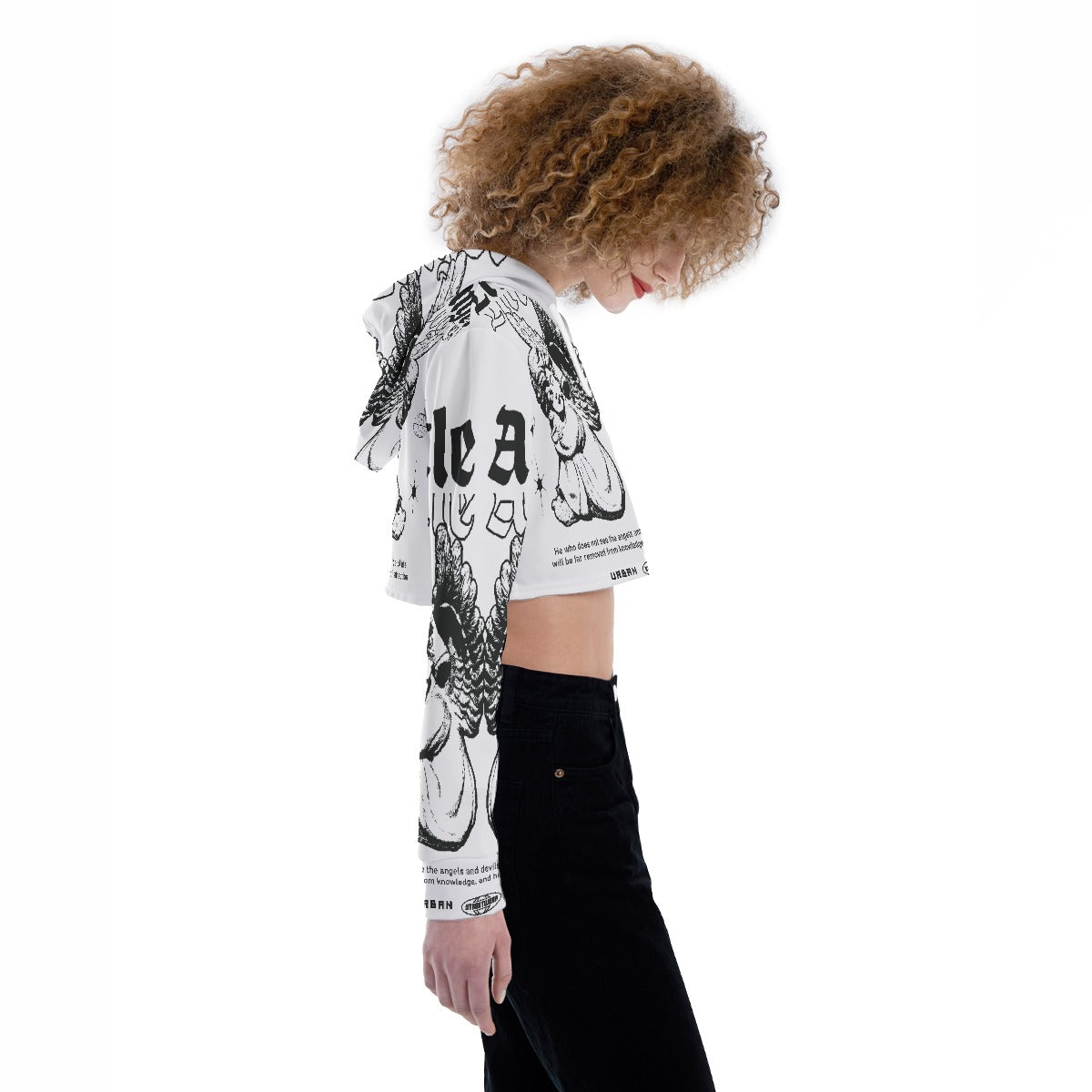 All-Over Print Women's Crop Top Hoodie