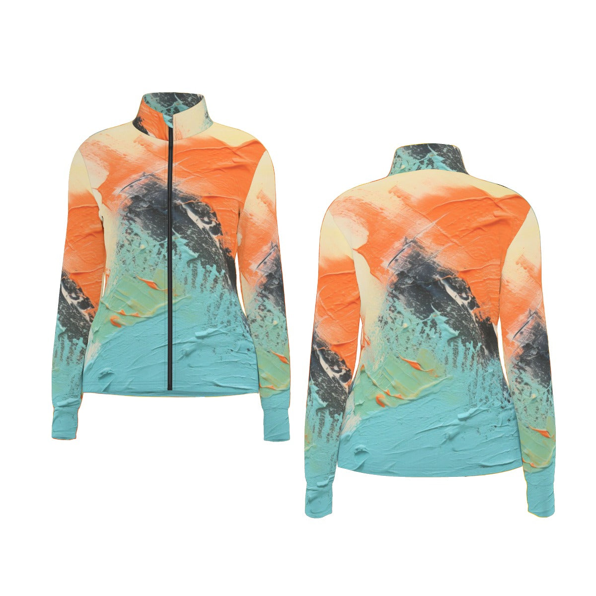 All-Over Print Women's Long Sleeve Thumbhole Jacket