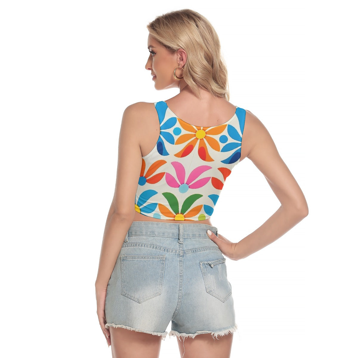 All-Over Print Women's Sport Crop Tank Top
