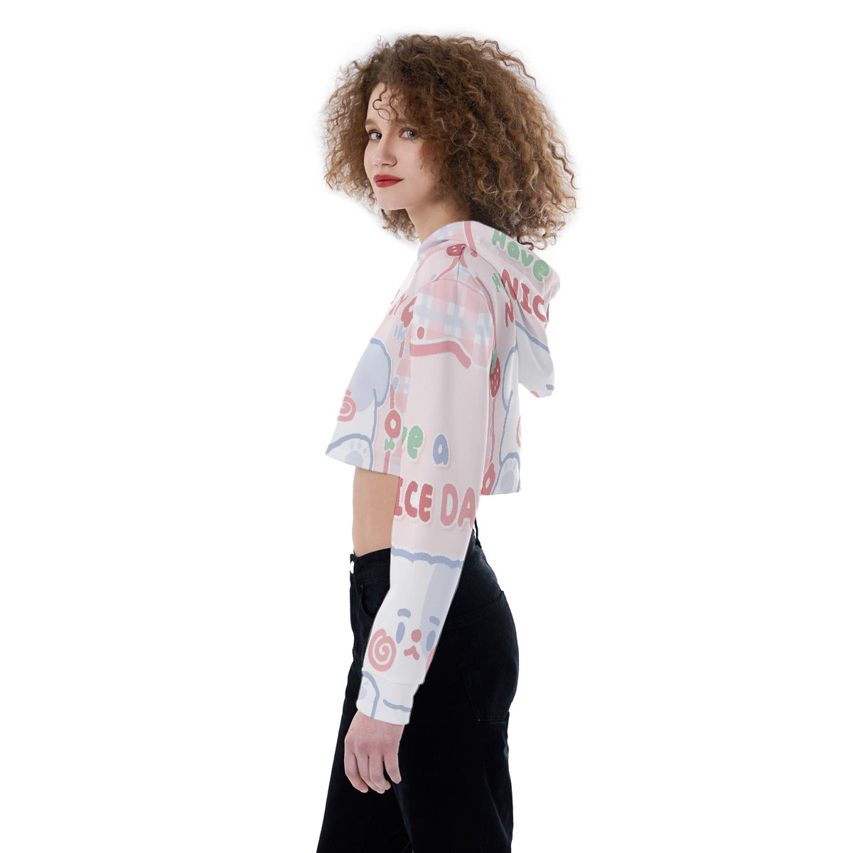All-Over Print Women's Crop Top Hoodie