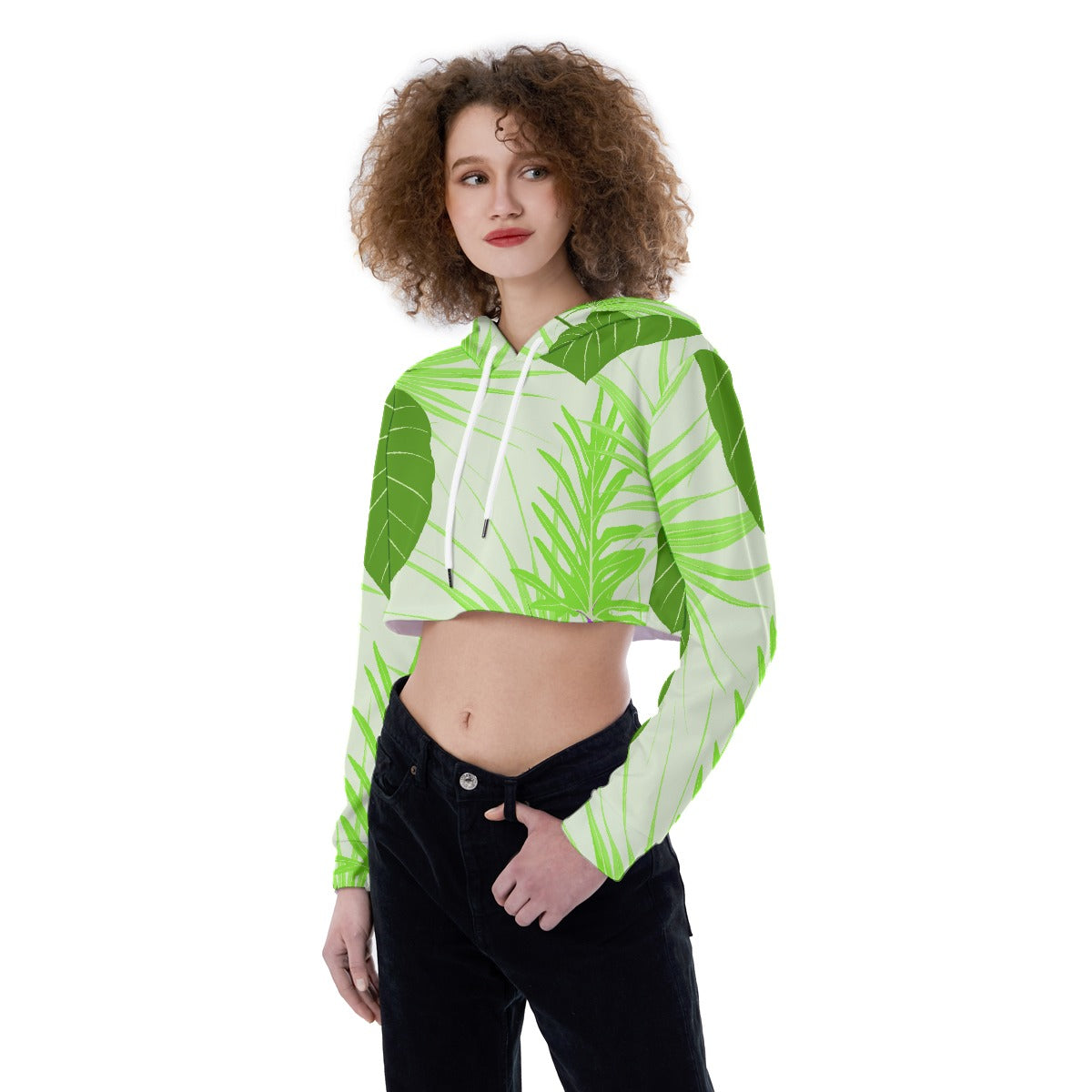 All-Over Print Women's Crop Top Hoodie