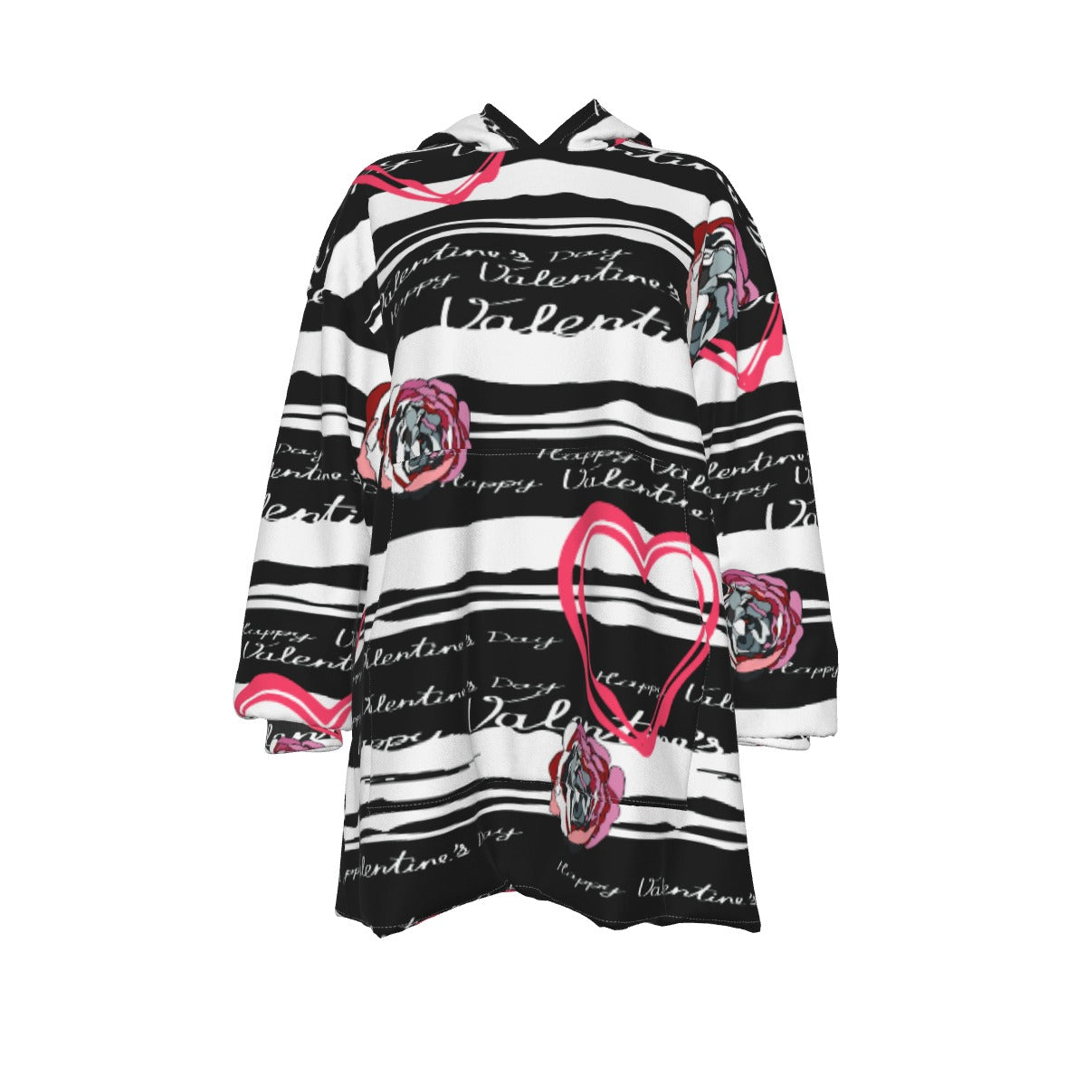 All-Over Print Women's Sherpa Fleece Hoodie Blanket