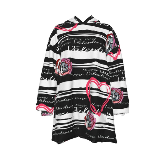 All-Over Print Women's Sherpa Fleece Hoodie Blanket