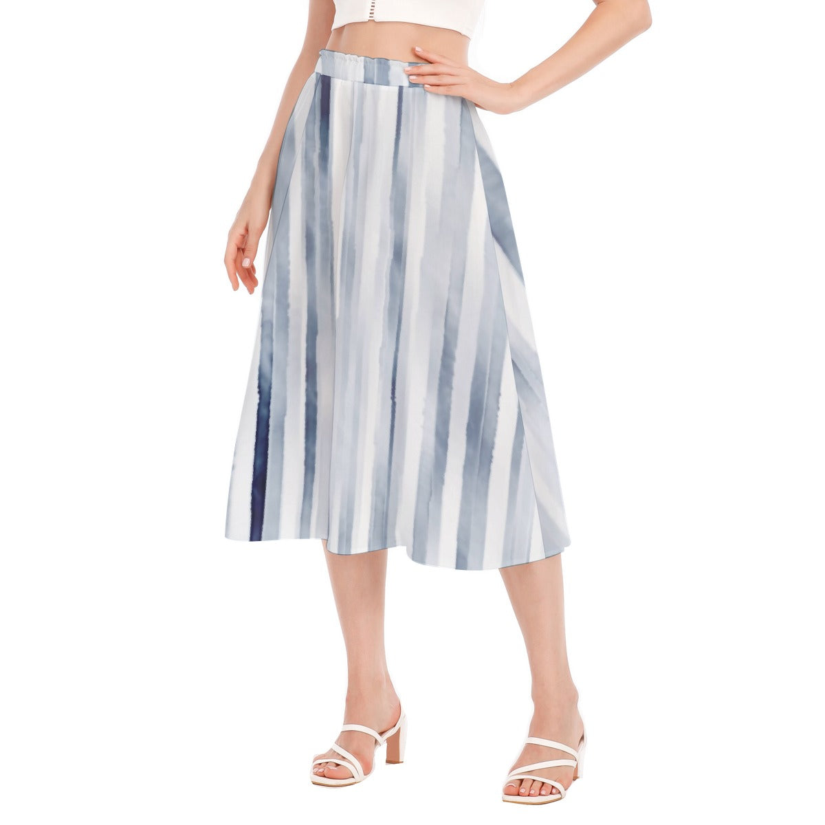 All-Over Print Women's Long Section Chiffon Skirt