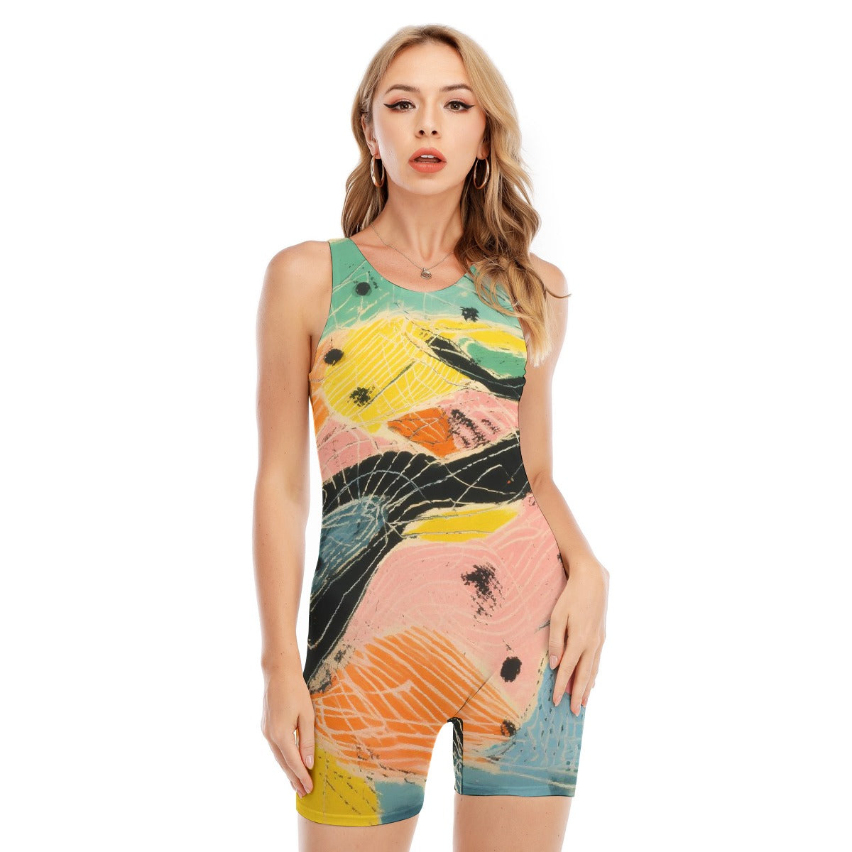 All-Over Print Women's Sleeveless One-piece Swimsuit