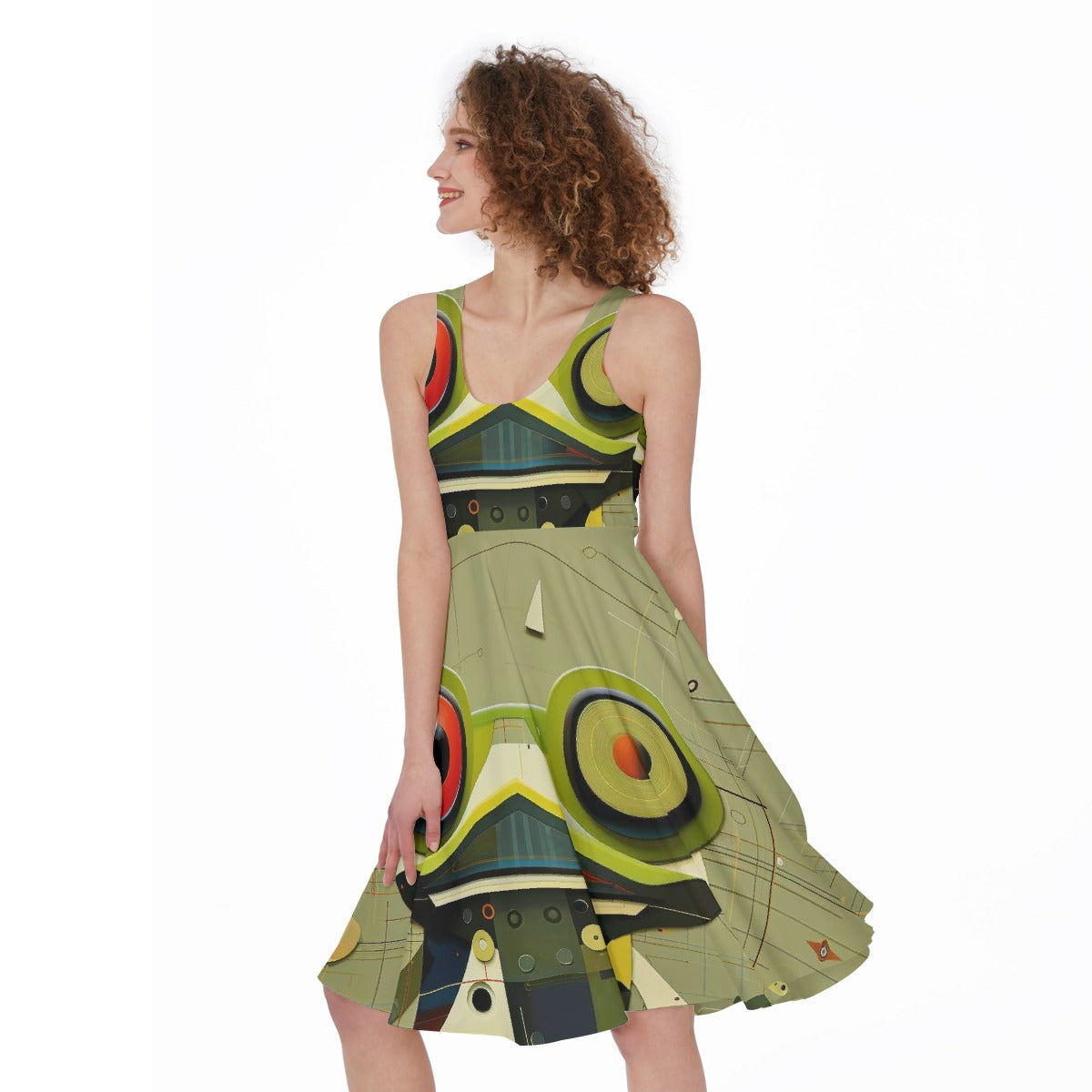 All-Over Print Women's Sleeveless Dress