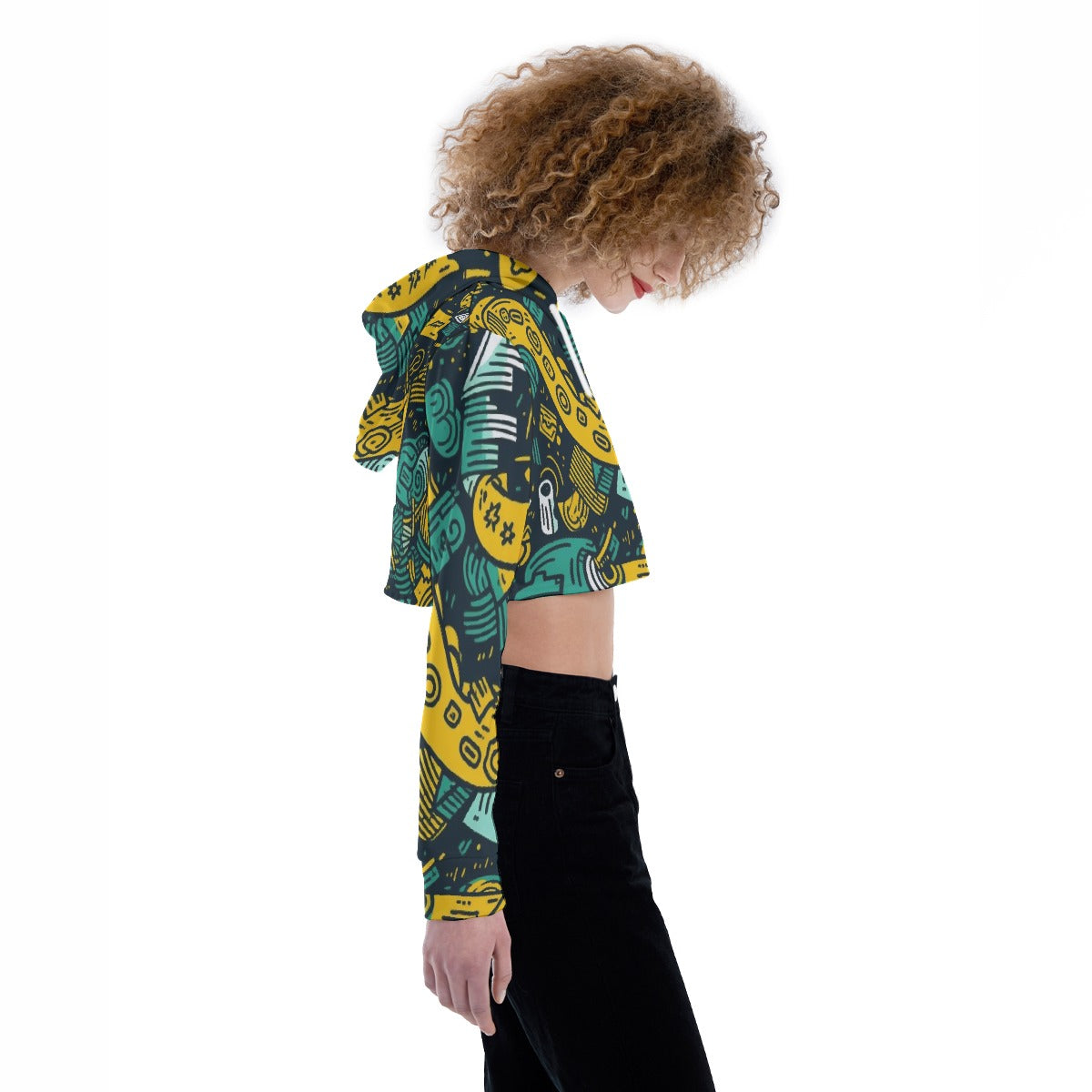 All-Over Print Women's Crop Top Hoodie