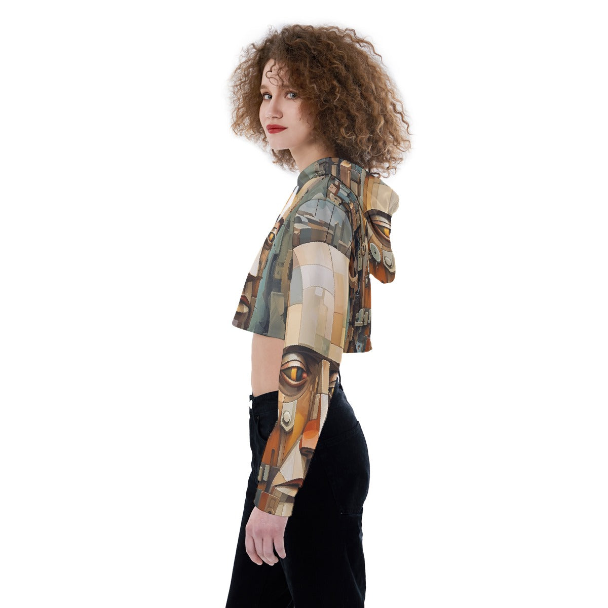 All-Over Print Women's Crop Top Hoodie