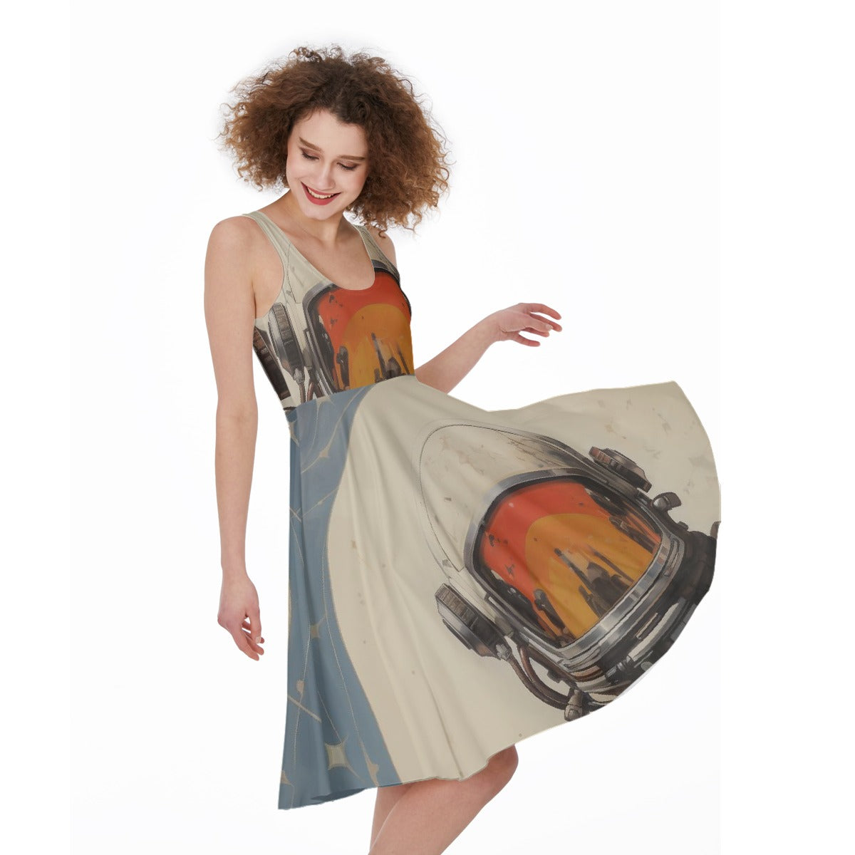 All-Over Print Women's Sleeveless Dress