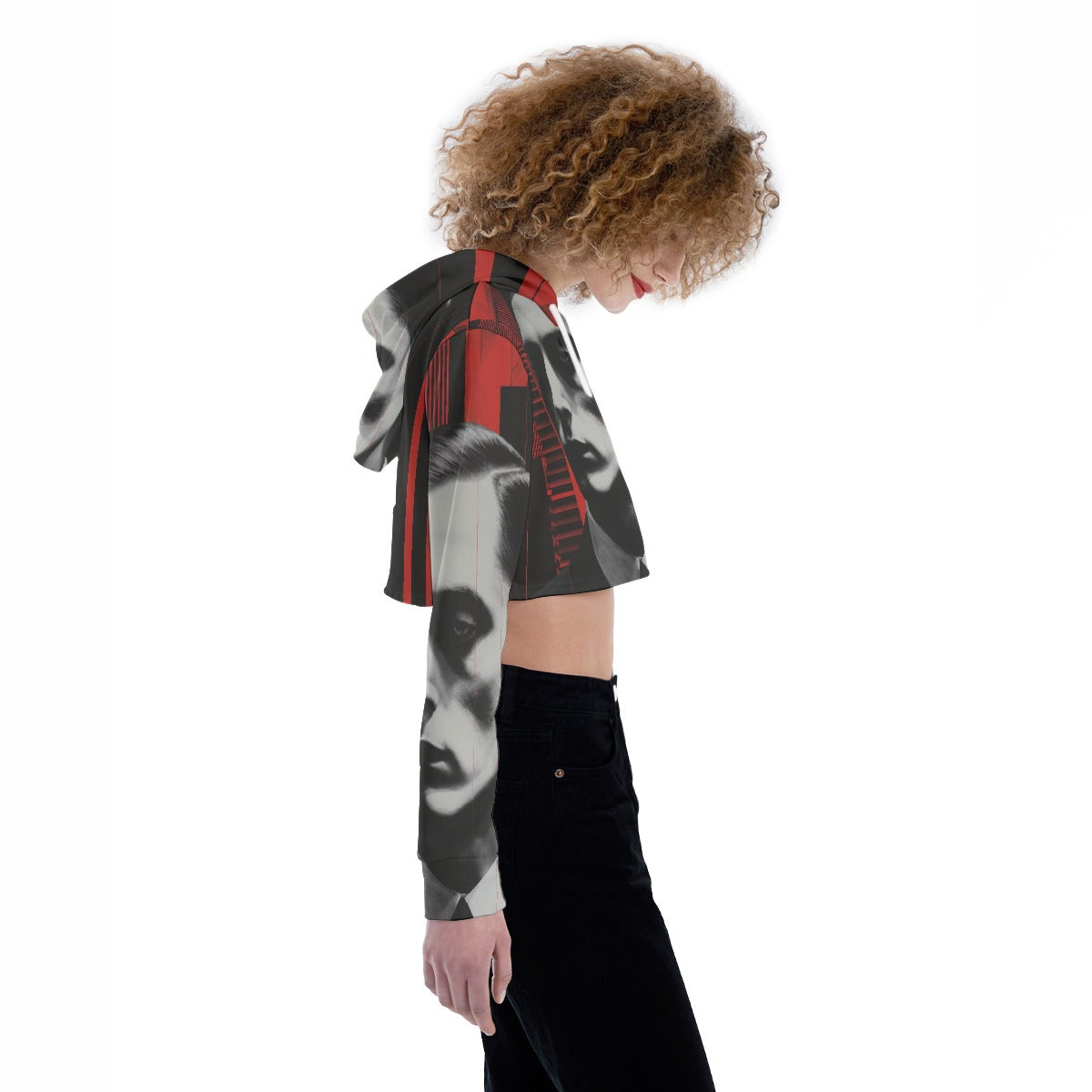 All-Over Print Women's Crop Top Hoodie