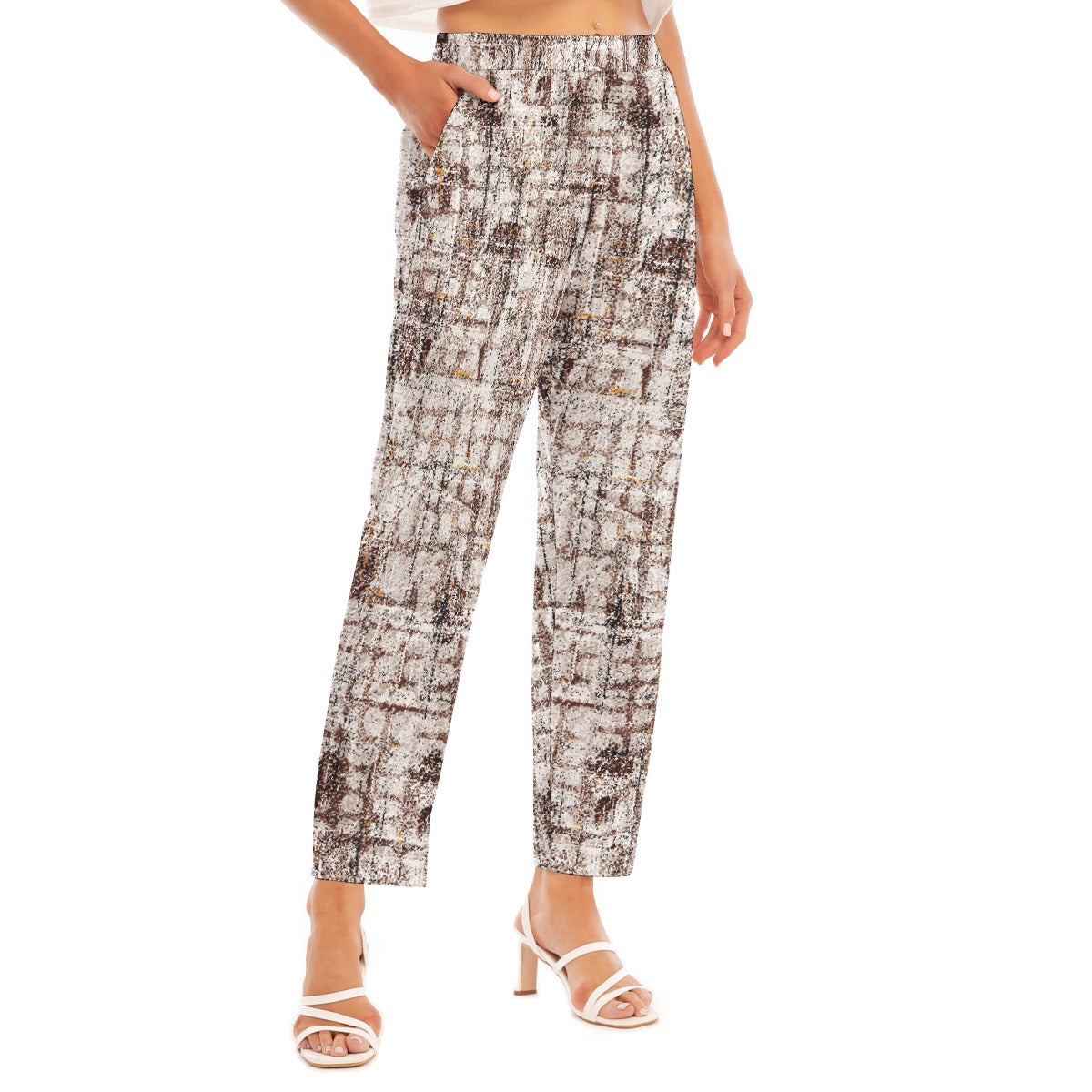 All-Over Print Women's Loose Straight-leg Pants