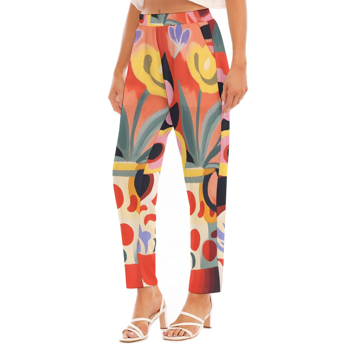 All-Over Print Women's Loose Straight-leg Pants