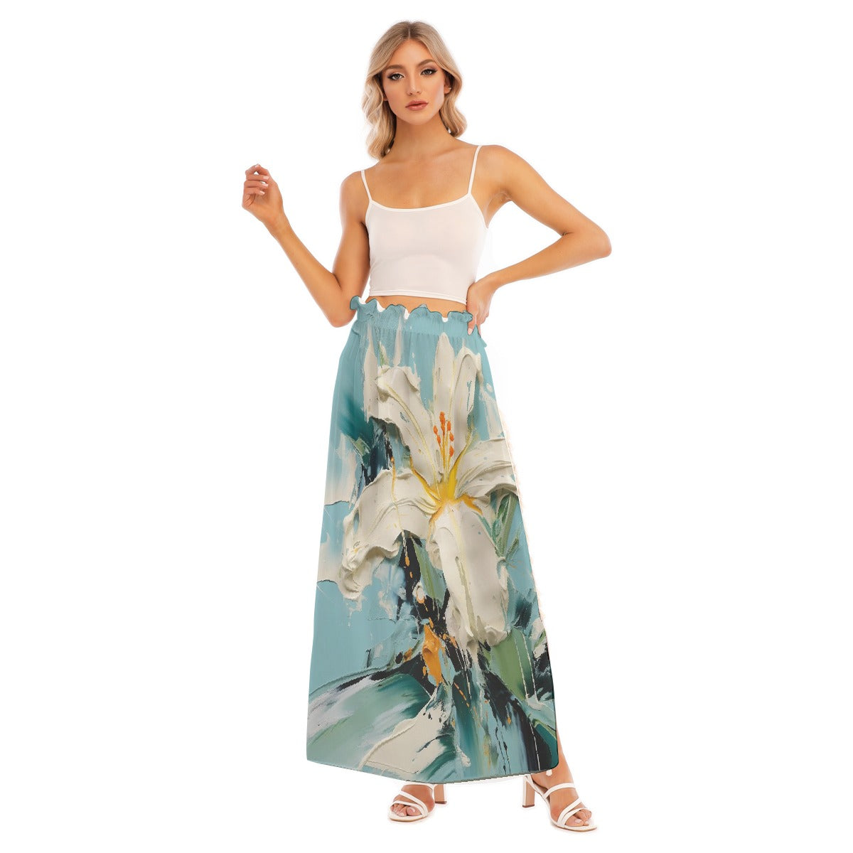 All-Over Print Women's Side Split Skirt