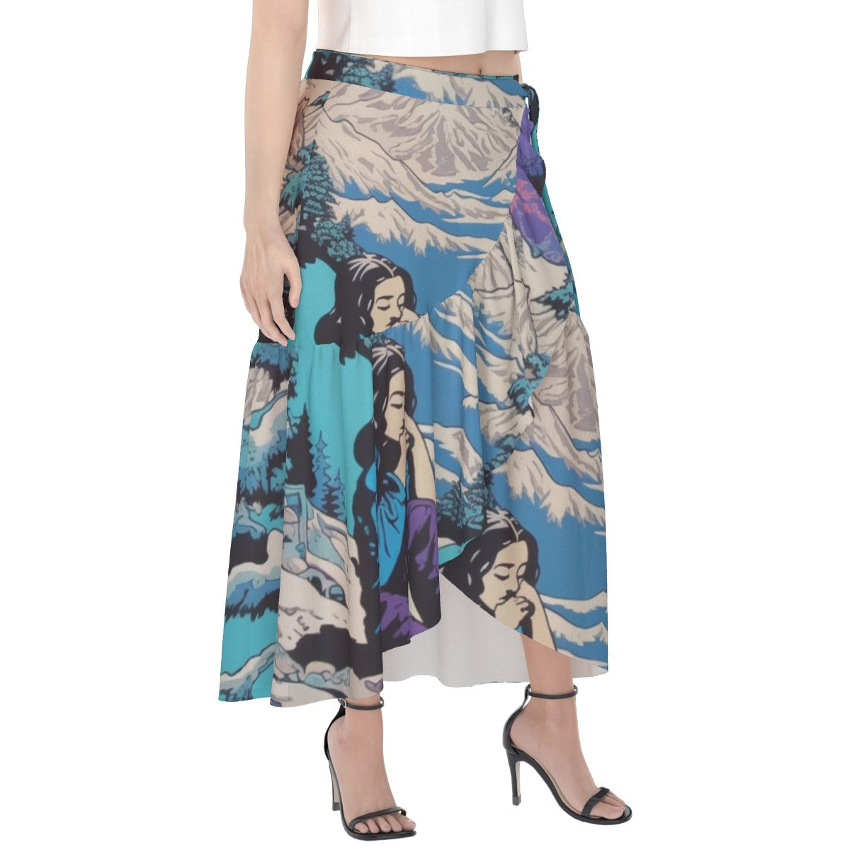 All-Over Print Women's Wrap Skirt