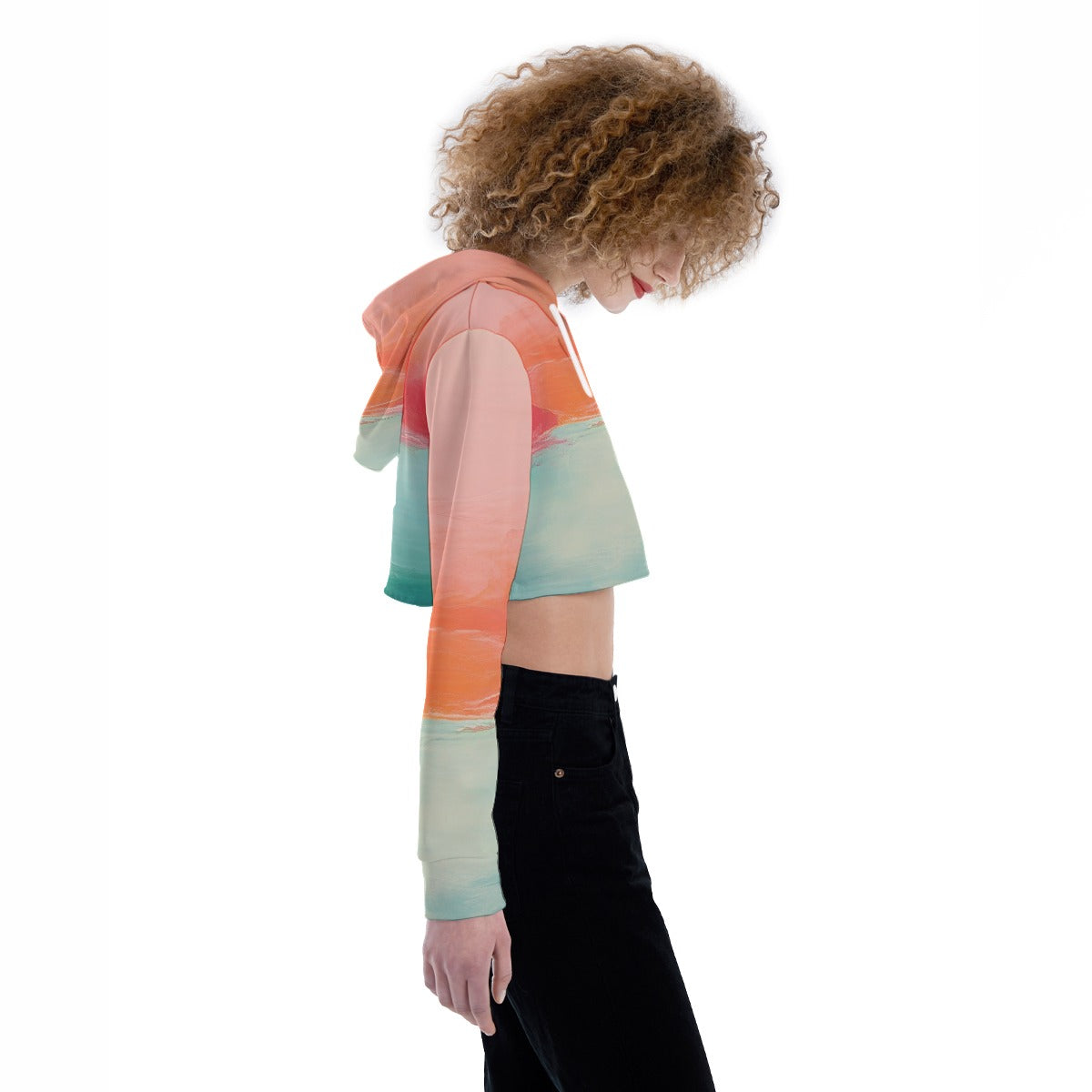 All-Over Print Women's Crop Top Hoodie