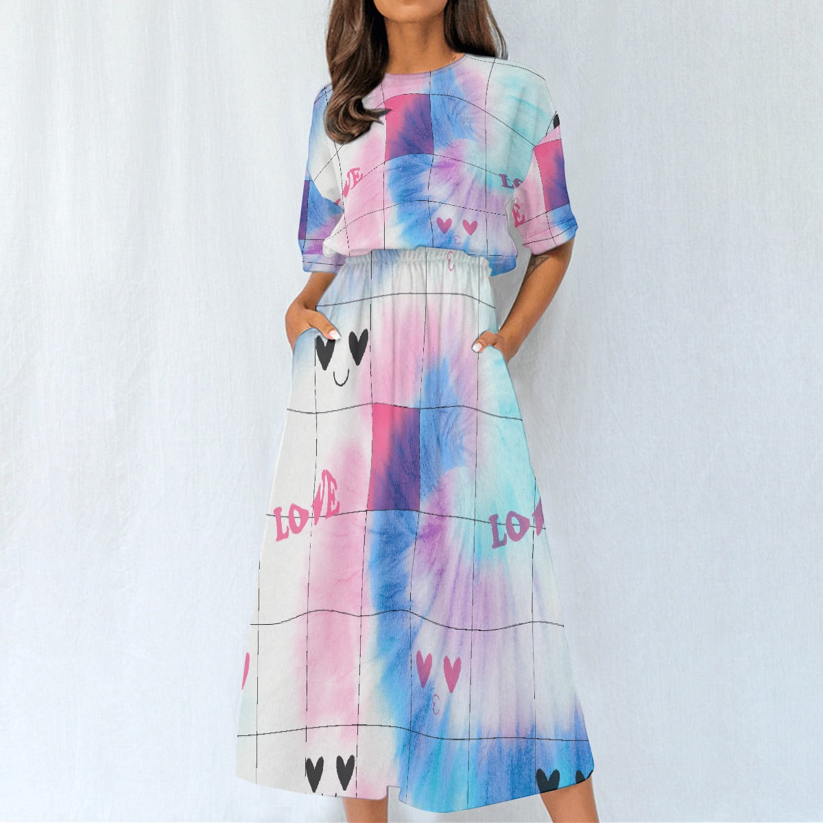 All-Over Print Women's Elastic Waist Dress