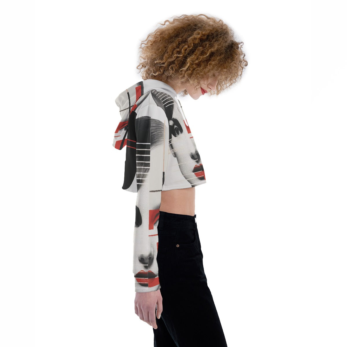 All-Over Print Women's Crop Top Hoodie