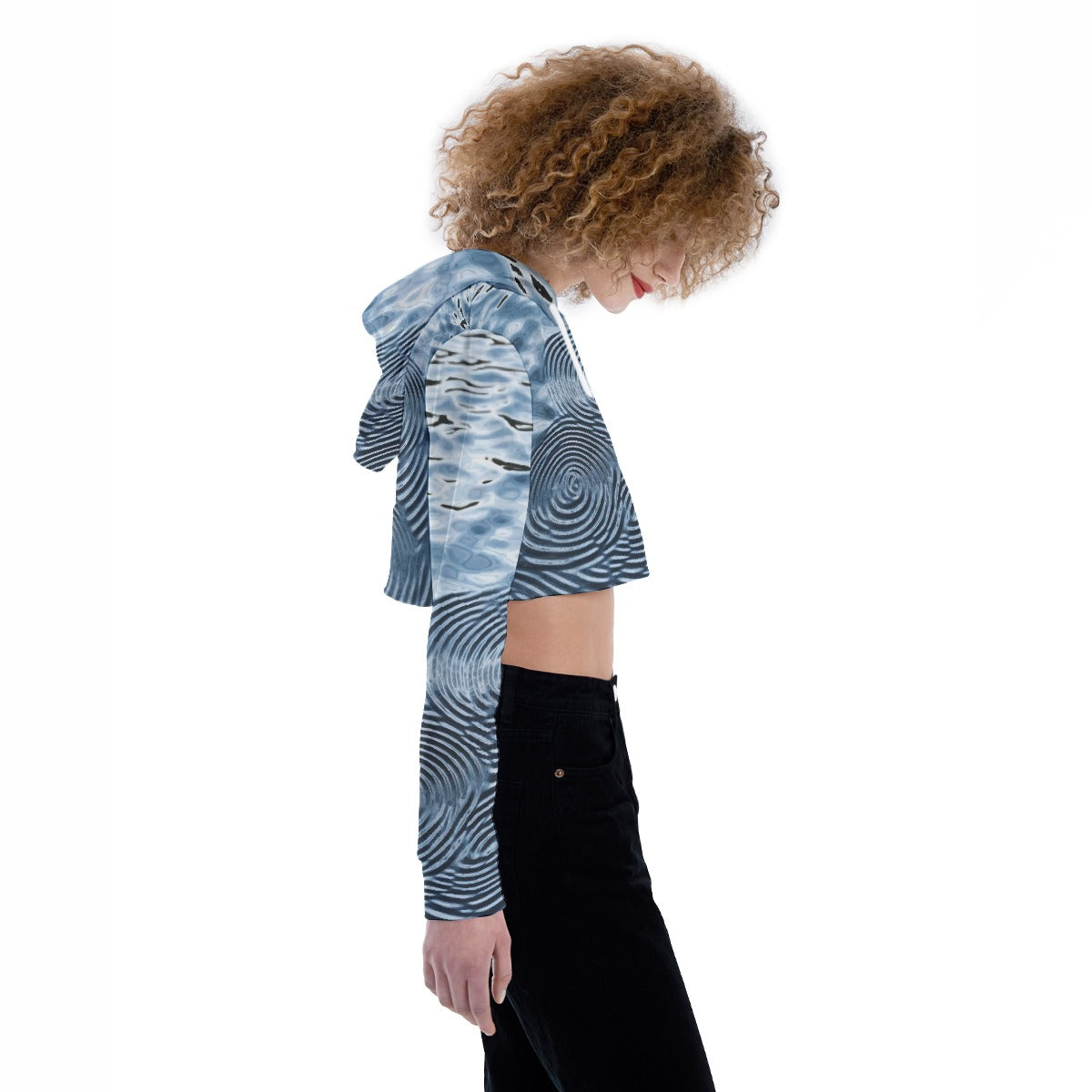 All-Over Print Women's Crop Top Hoodie