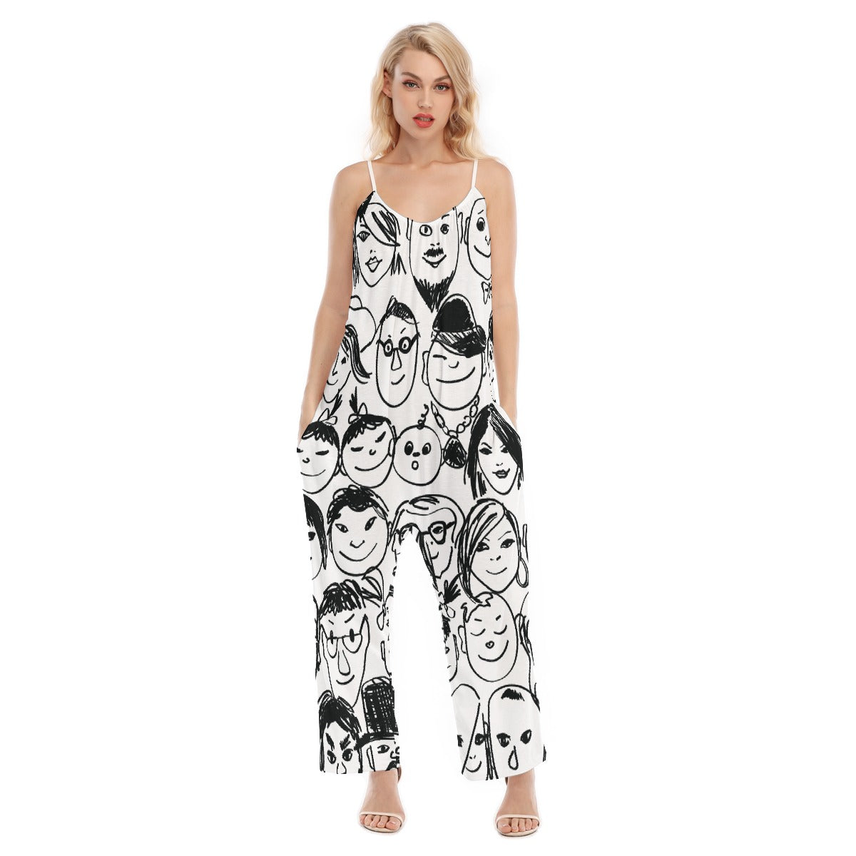 All-Over Print Women's Loose Cami Jumpsuit