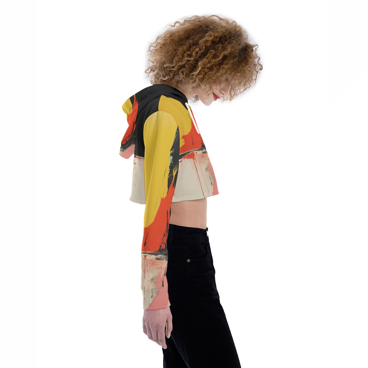 All-Over Print Women's Crop Top Hoodie