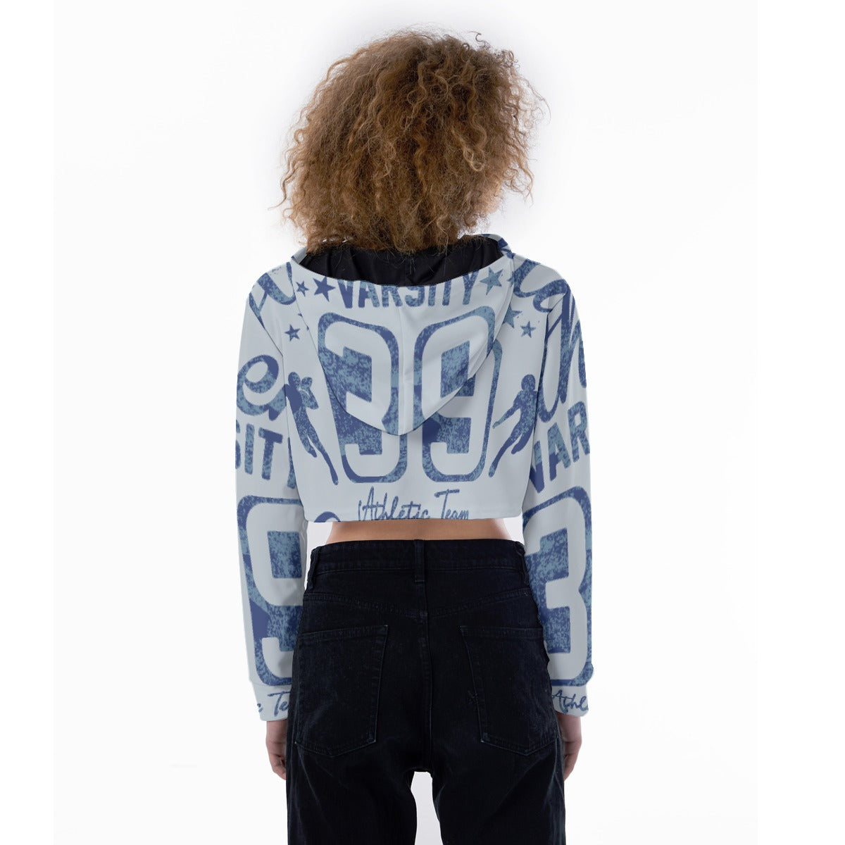 All-Over Print Women's Crop Top Hoodie