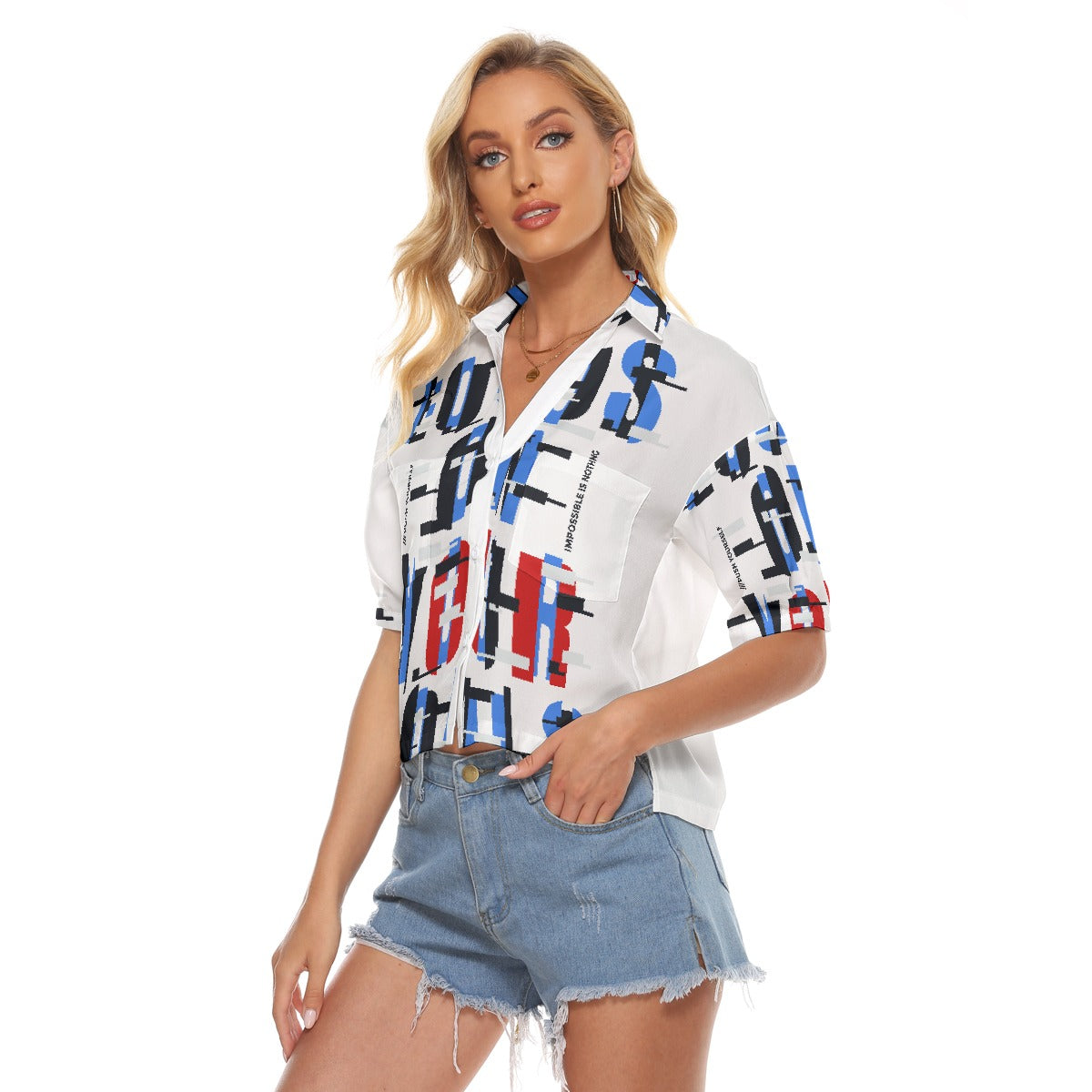All-Over Print Women's V-neck Shirts
