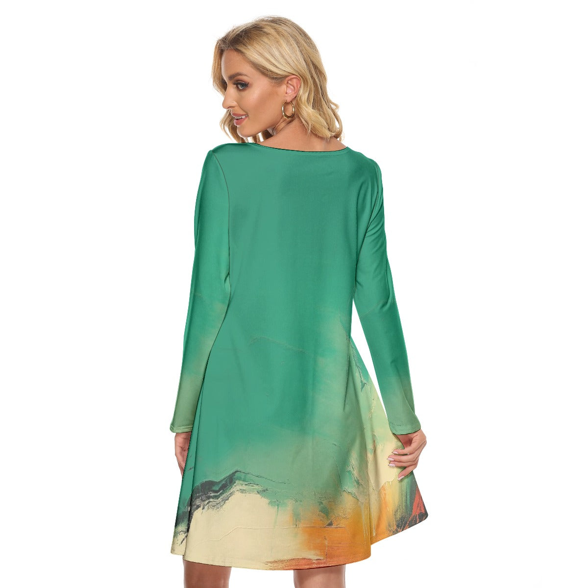 All-Over Print Women's Crew Neck Dress